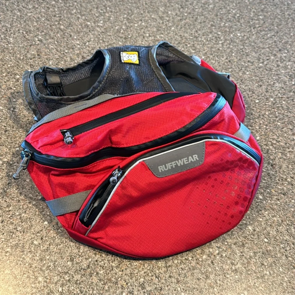 RuffWear Red and Black Dog Backpack